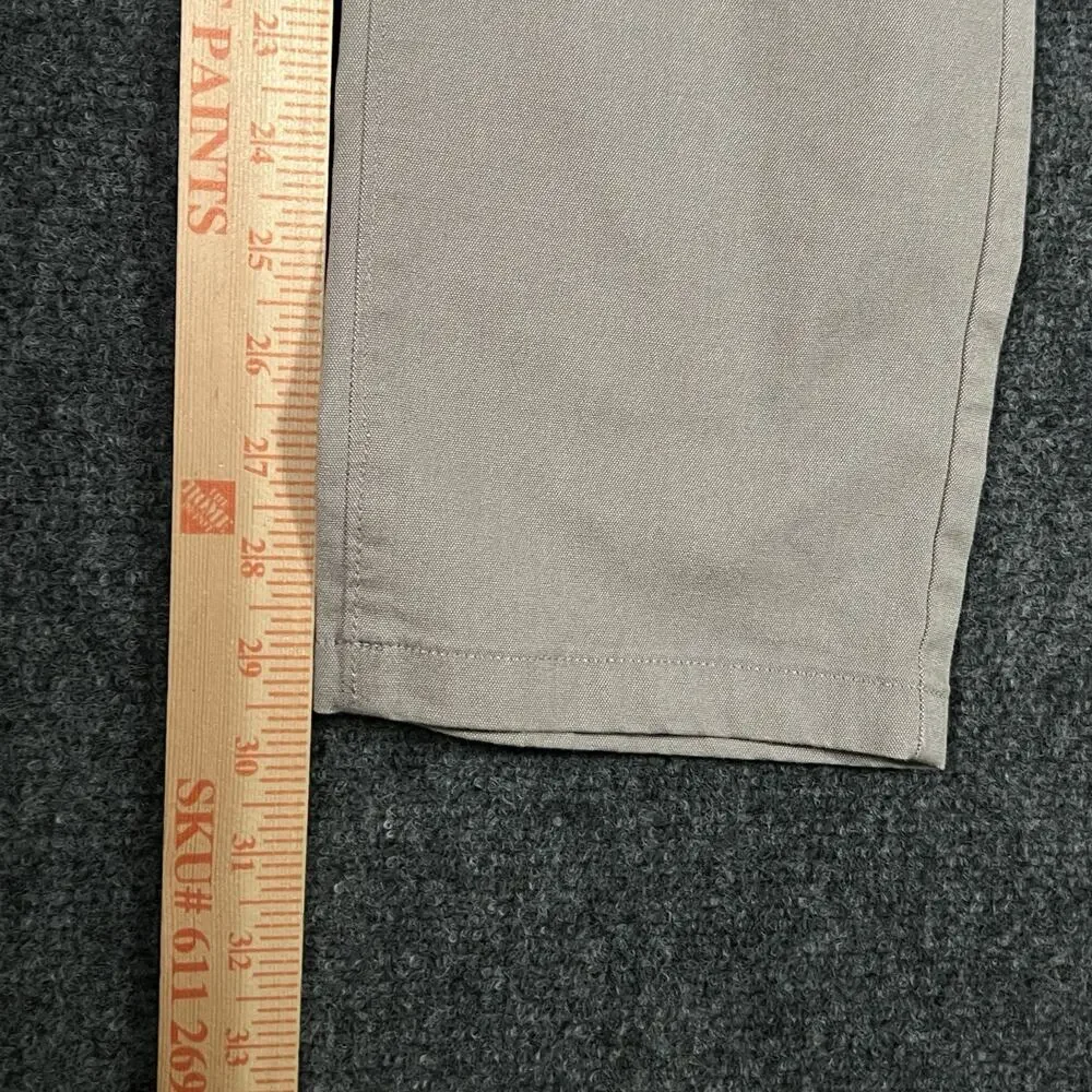 J.Crew Oarsman Tech Pant 770 Mens 32x32 Beige Stretch Performance Zip Pocket